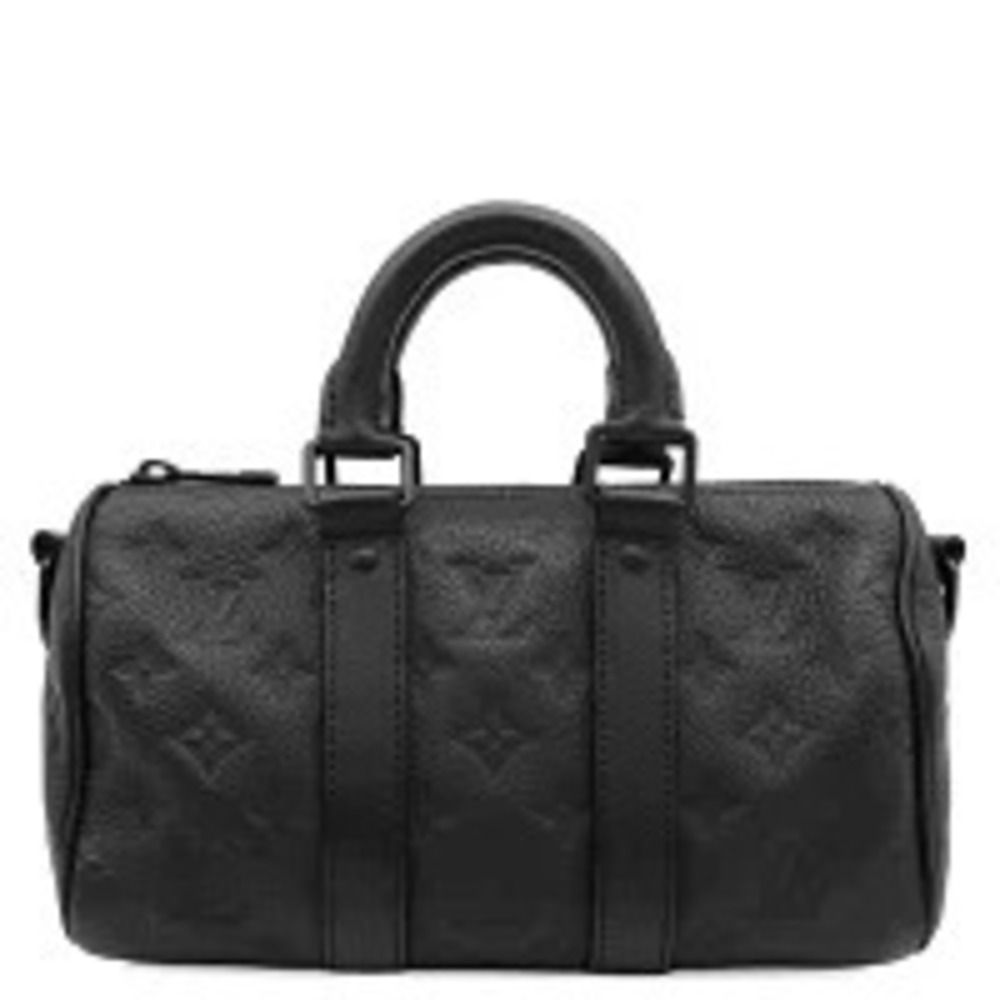 Louis Vuitton Keepall Bandouliere bag Taurillon leather Noir Black shoulder